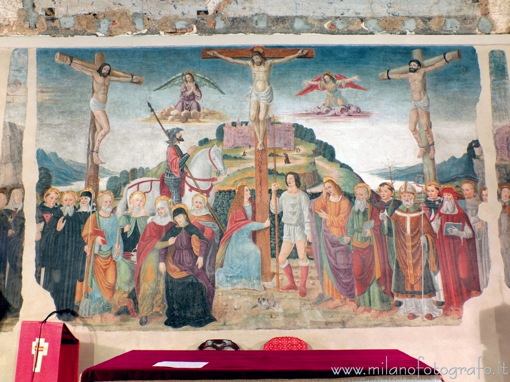 Besana in Brianza (Monza e Brianza, Italy) - Crucifixion in the refectory of the Former Benedictine Monastery of Brugora